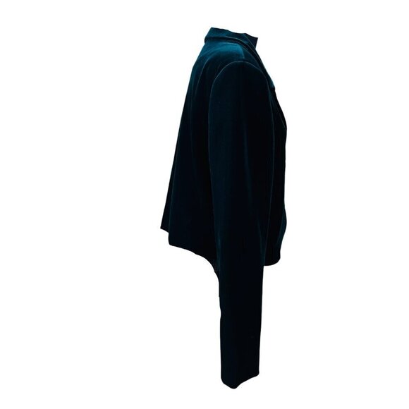 Emil Rutenberg Green Velvet Button Short Blazer Jacket Size L - Picture 2 of 8